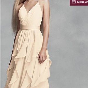 Davids Bridal Vera Wang formal champagne dress